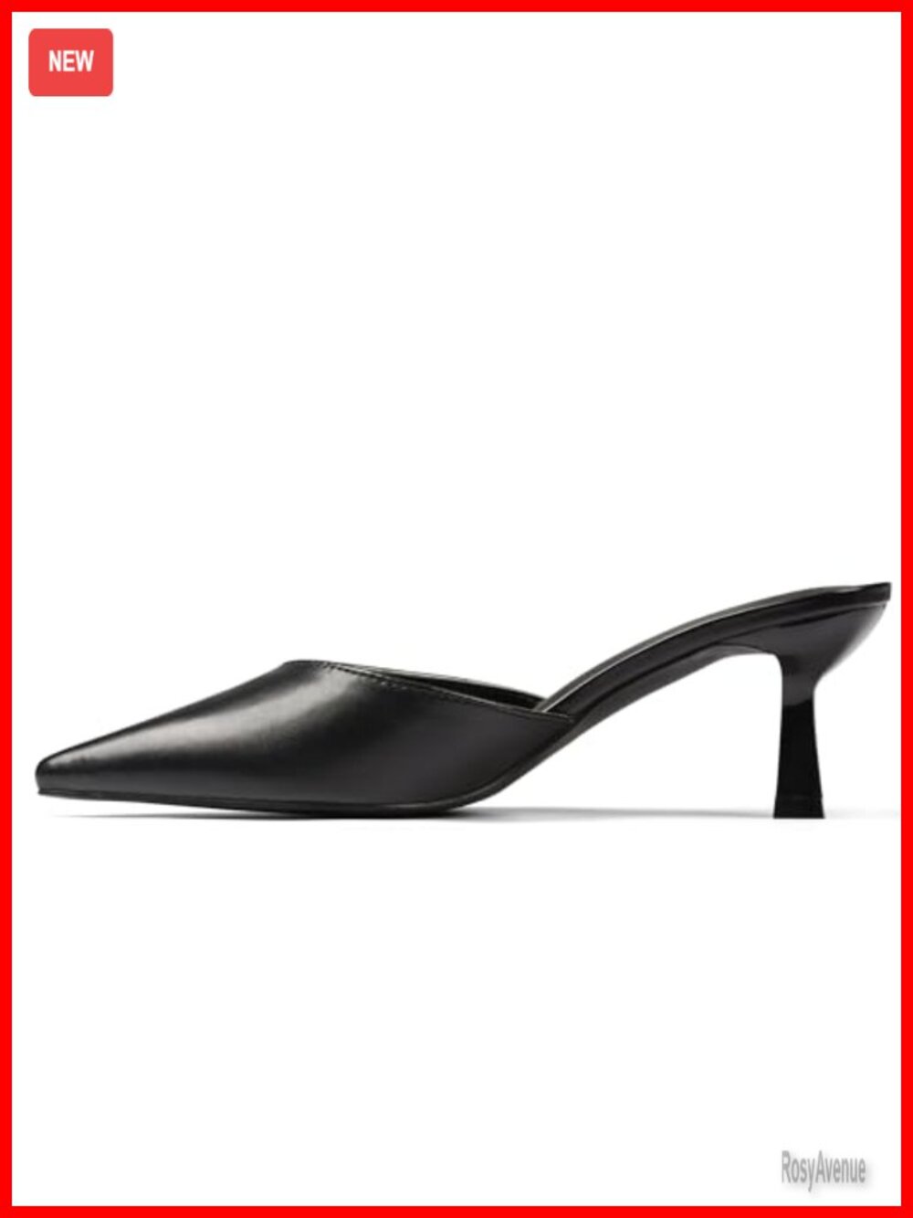 Kitten Heels for Women Pointed Toe Mules Slip On Stiletto Dress Wedding Shoes
